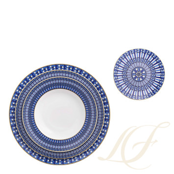 Тарелка суповая 23см, 2шт. коллекции Arcadia Blue бренда Baccarat