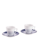 Чашка кофейная с блюдцем, 2шт. 100мл коллекции Arcadia Talleyrand Blue бренда Baccarat