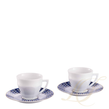 Чашка кофейная с блюдцем, 2шт. 100мл коллекции Arcadia Talleyrand Blue бренда Baccarat