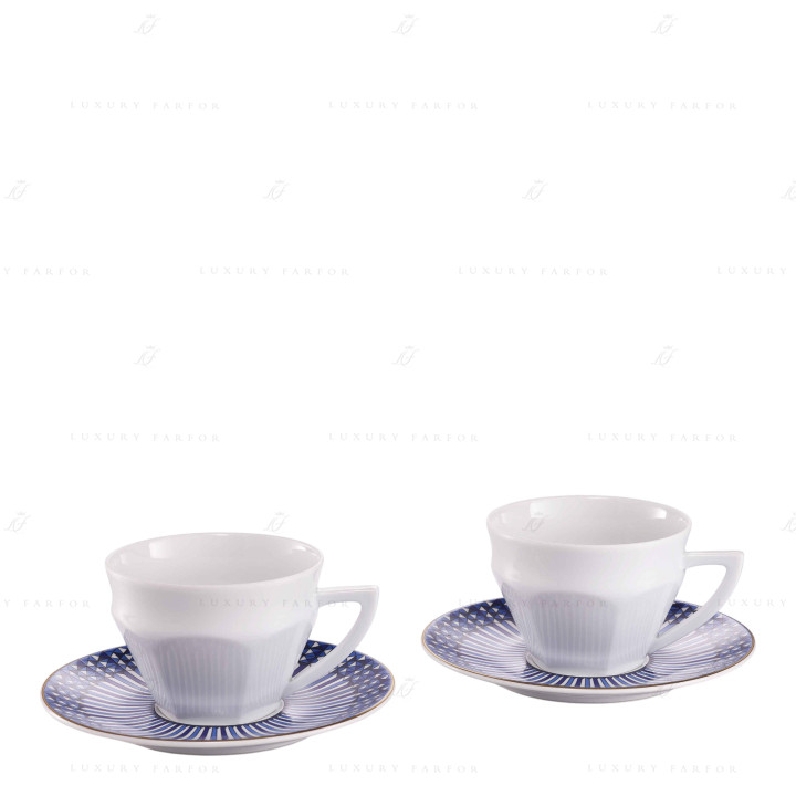 Чашка чайная с блюдцем, 2шт. 220мл коллекции Arcadia Talleyrand Blue бренда Baccarat