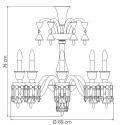 Люстра на 8 свечей 74 x 69см коллекции Zenith Flou бренда Baccarat