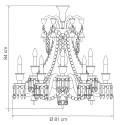 Люстра на 12 свечей 84 x 81см коллекции Zenith Noir бренда Baccarat