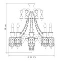 Люстра на 8 свечей 74 x 67см коллекции Zenith Noir бренда Baccarat