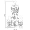 Люстра на 8 свечей (длинный) 113 x 69см коллекции Zenith Noir бренда Baccarat