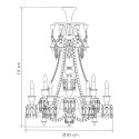 Люстра на 12 свечей (длинный) 111 x 81см коллекции Zenith Noir бренда Baccarat