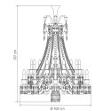 Люстра на 18 свечей (длинный) 137 x 102см коллекции Zenith Noir бренда Baccarat