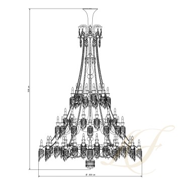 Люстра на 84 свечей 318 x 203см коллекции Zenith Charleston бренда Baccarat