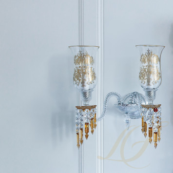 Бра, настенный светильник на 2 ламп 46 x 31 x 42см коллекции Zenith Charleston бренда Baccarat