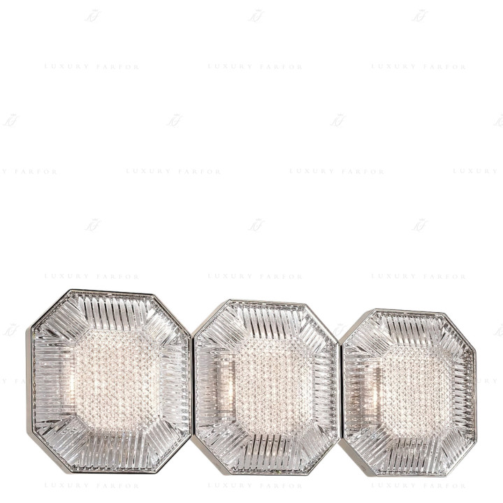 Бра, настенный светильник на 3 лампы коллекции Octogone бренда Baccarat