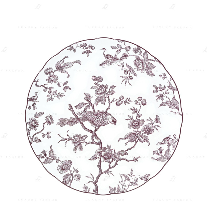 Тарелка тортовая 32см коллекции Albertine Prune бренда Bernardaud