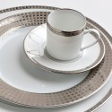 Кофейный сервиз на 6 персон коллекции Athena Platine бренда Bernardaud