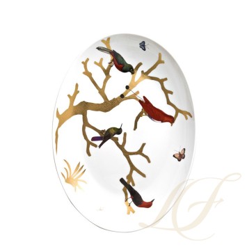 Блюдо овальное 39x28см коллекции Aux Oiseaux бренда Bernardaud