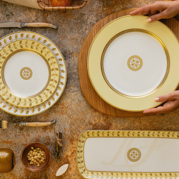 Тарелка закусочная 21см коллекции Constance Jaune бренда Bernardaud