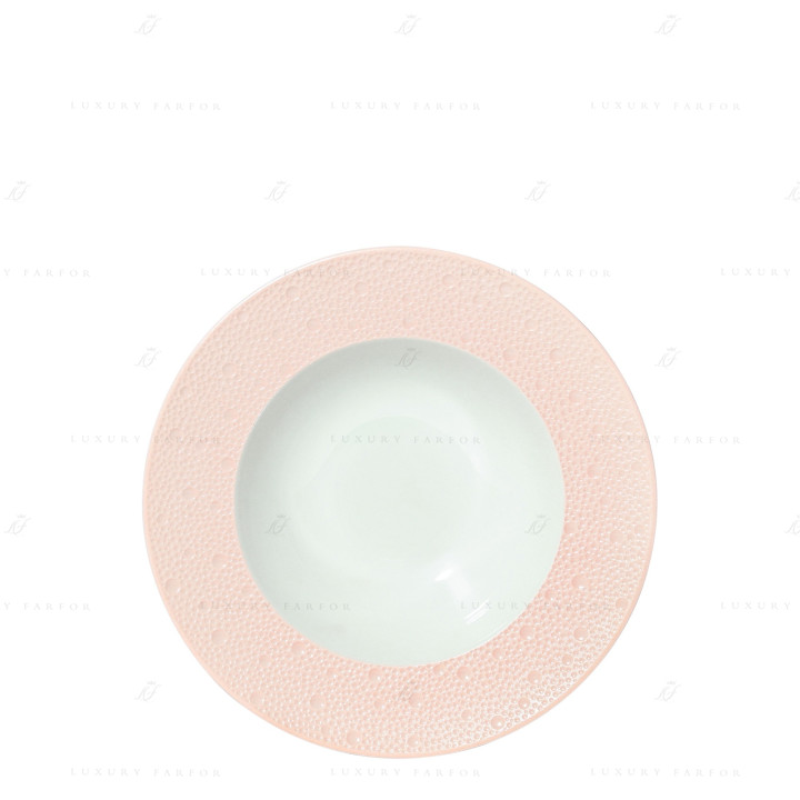 Тарелка суповая 22,5см коллекции Ecume Rose De Coree бренда Bernardaud