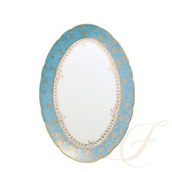 Блюдо овальное 38см коллекции Eden Turquoise бренда Bernardaud