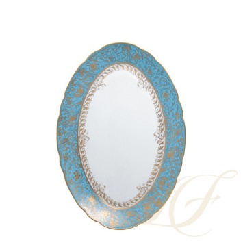 Блюдо овальное 33см коллекции Eden Turquoise бренда Bernardaud