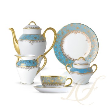 Кофейный сервиз на 6 персон коллекции Eden Turquoise бренда Bernardaud