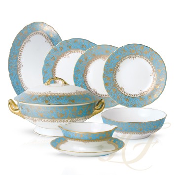 Столовый сервиз на 6 персон коллекции Eden Turquoise бренда Bernardaud