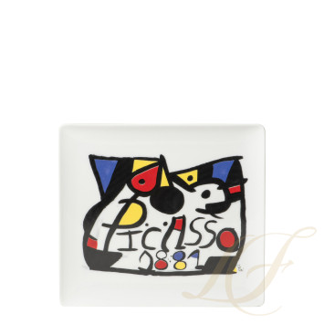 Чаша прямоугольная 22x19,5см коллекции Hommage A Picasso De - Joan Miro бренда Bernardaud