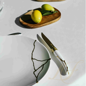 Столовый нож 23см, 2шт. коллекции Kintsugi - Sarkis бренда Bernardaud