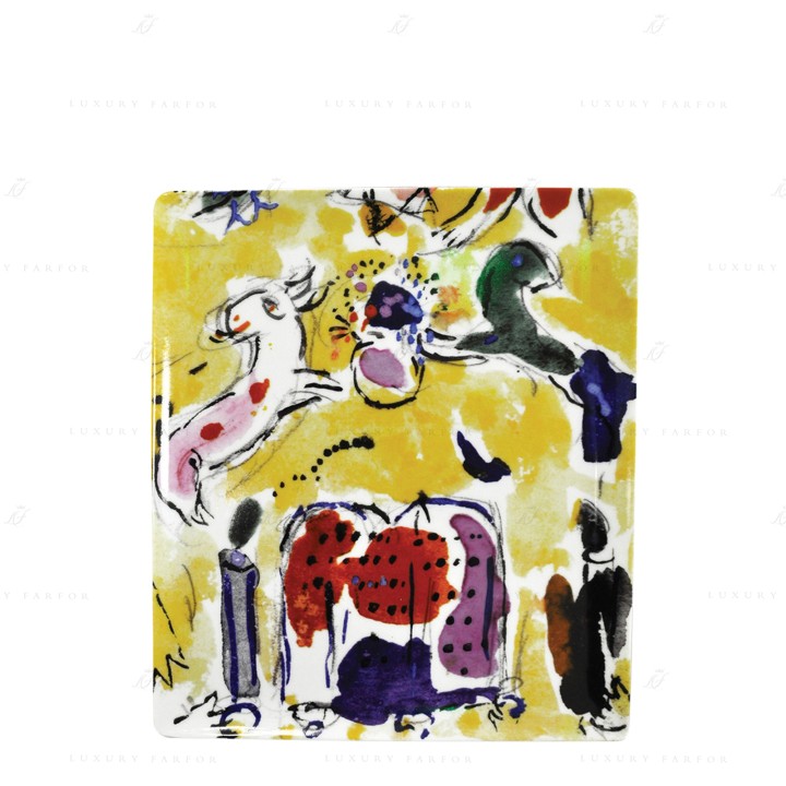 Чаша прямоугольная 26,5х23,5см коллекции Les vitraux d'Hadassah - Marc Chagall бренда Bernardaud