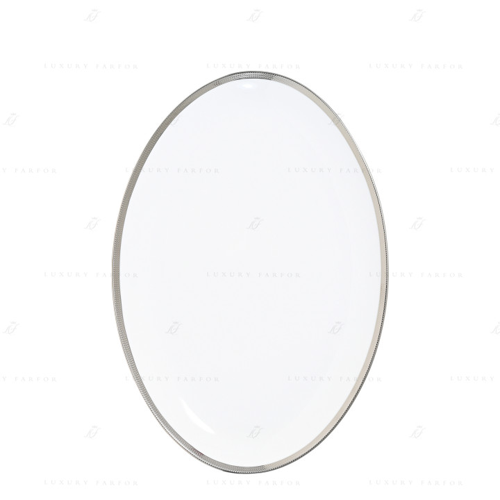 Блюдо овальное 38см коллекции Maille Platine бренда Bernardaud