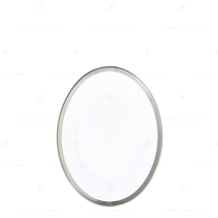 Блюдо для гарнира 23x12см коллекции Maille Platine бренда Bernardaud