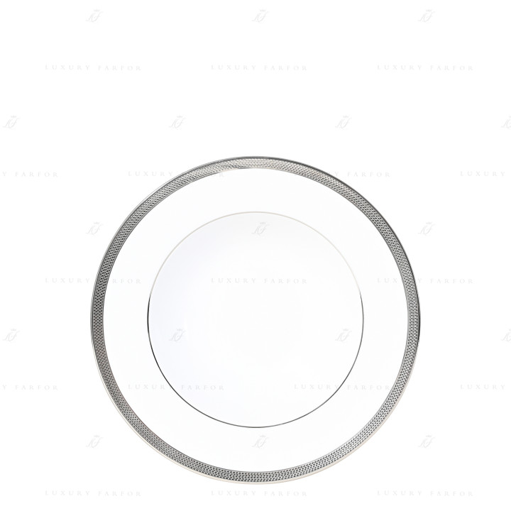 Тарелка суповая 22,5см коллекции Maille Platine бренда Bernardaud