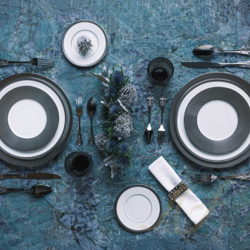 Тарелка десертная 16см коллекции Maille Platine бренда Bernardaud