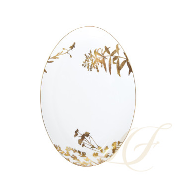 Блюдо овальное 38см коллекции Vegetal Or бренда Bernardaud
