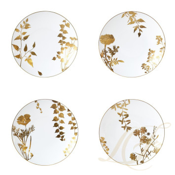 Тарелка закусочная 21см, 4шт. коллекции Vegetal Or бренда Bernardaud