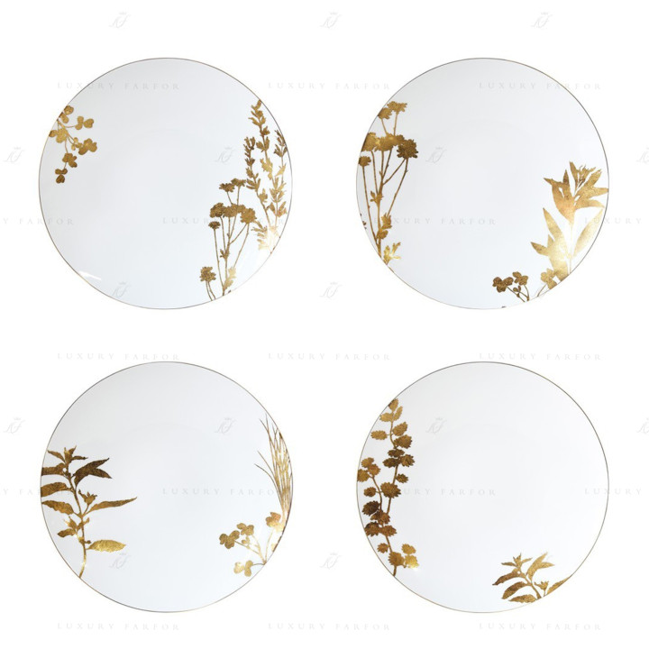 Тарелка главная 27см, 4шт. коллекции Vegetal Or бренда Bernardaud