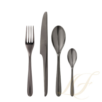 Набор столовых приборов на 6 персон, 24 предметов  коллекции Concorde Variations + L'Ame - черный 