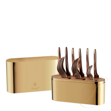 Набор столовых приборов на 6 персон, 24 предметов  коллекции Concorde Variations - золотой + L'Ame - медный 