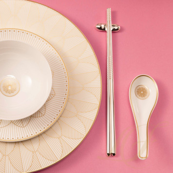 Ложка фарфоровая 14см коллекции Malmaison Impériale Or бренда Christofle