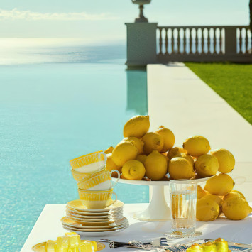 Чашка чайная / кофейная с блюдцем 0,13л коллекции Malmaison Riviera бренда Christofle