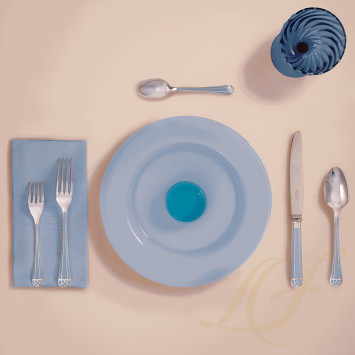 Десертная ложка 17см коллекции Talisman Ice Blue 