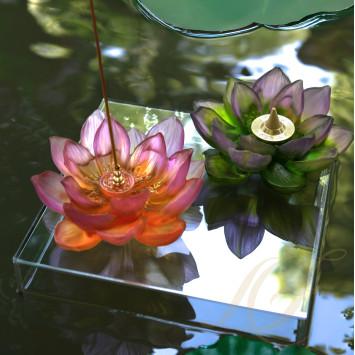 Курильница 19,5см коллекции Jardin de Lotus бренда Daum