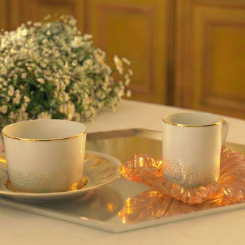 Чашка кофейная с блюдцем 0,13л, 2шт. коллекции Or d'abeille бренда Daum