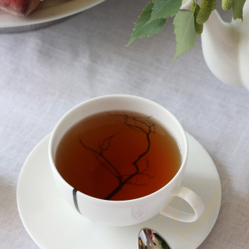 Чашка Café au lait с блюдцем 0,32л коллекции Black Forest бренда Dibbern