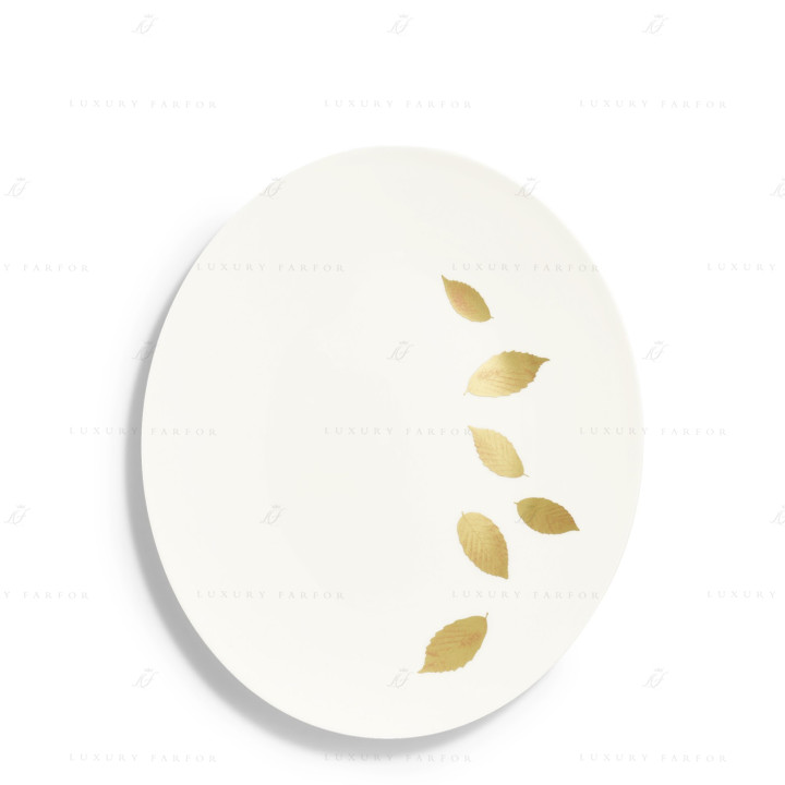 Блюдо овальное / Блюдо для рыбы 32см коллекции Gold Leaf бренда Dibbern