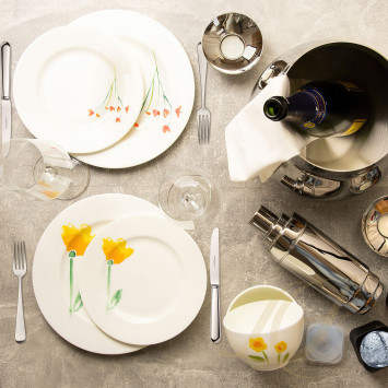 Чашка для завтрака с блюдцем 0,4л коллекции Impression - Gelb бренда Dibbern