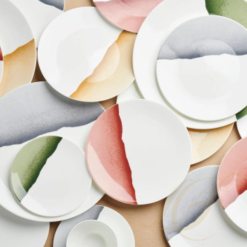 Тарелка 28см коллекции Silhouette - Khaki бренда Dibbern