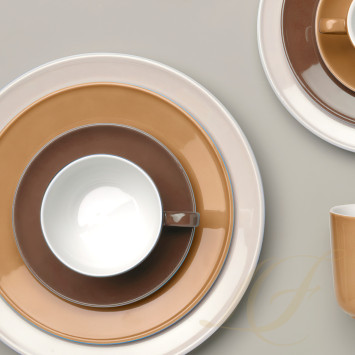 Чашка кофейная с блюдцем 0,25л коллекции Solid Color - Chocolate бренда Dibbern