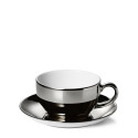 Чашка кофейная с блюдцем 0,25л коллекции Solid Color - Platin бренда Dibbern