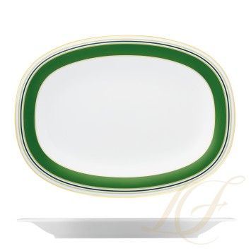Блюдо овальное 38см коллекции Fluen Heritage Green бренда Fürstenberg