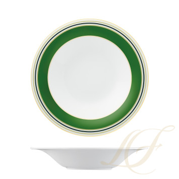 Тарелка суповая 23см коллекции Fluen Heritage Green бренда Fürstenberg