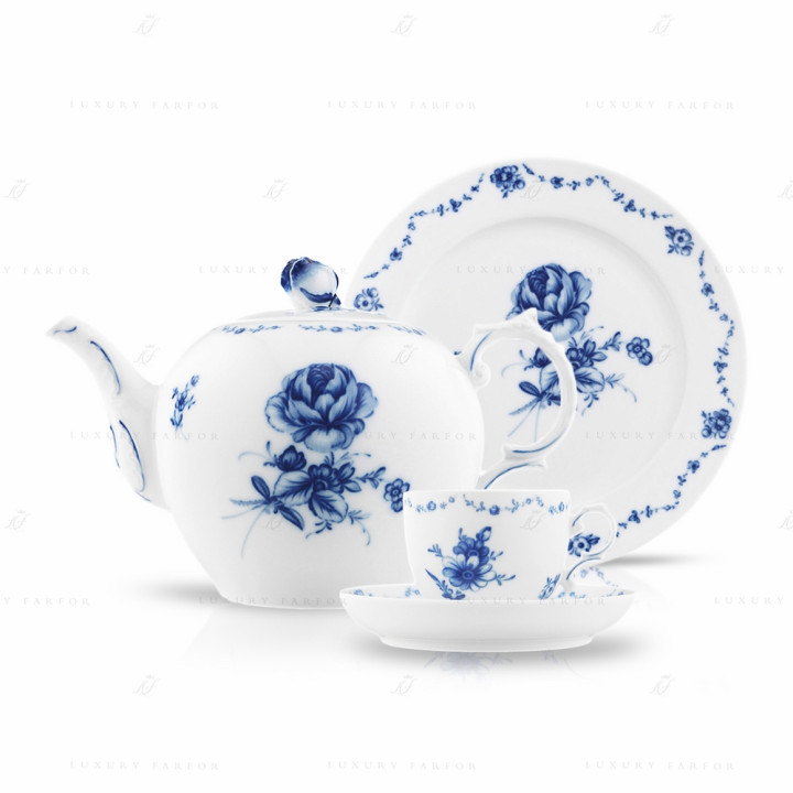 Чайный сервиз на 6 персон, 21 предмет коллекции Alt-Fürstenberg Lottine бренда Fürstenberg