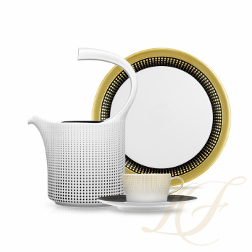 Чайный сервиз на 6 персон, 21 предмет коллекции Auréole Clair de Lune бренда Fürstenberg