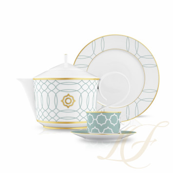 Чайный сервиз на 6 персон, 21 предмет коллекции Carlo Dal Bianco Este бренда Fürstenberg